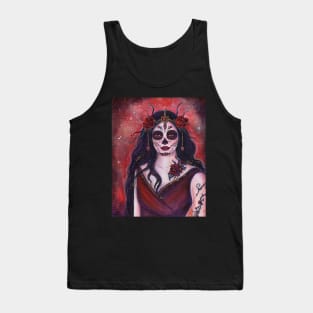Day of the dead valentine art By Renee Lavoie Tank Top